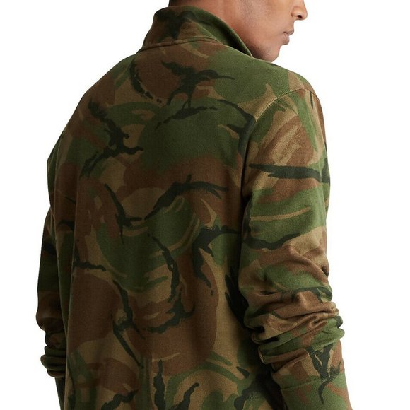 Mens Polo Ralph Lauren Estate Rib Camo Half Zip Pullover Sweater Large NWT - Picture 2 of 5